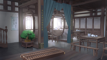 中式場景客棧-古代室內建筑